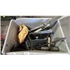 Image 2 : BIN OF EXERCISE MACHINE PARTS AND WEIGHT.