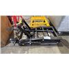Image 2 : YELLOW HYDRAULIC MOTORCYCLE AND ATV JACK AND ROLLING ENGINE STAND