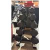 Image 3 : RUBBER HEX DUMBBELL SET WITH VERTICAL A-FRAME RACK 5LBS-25LBS