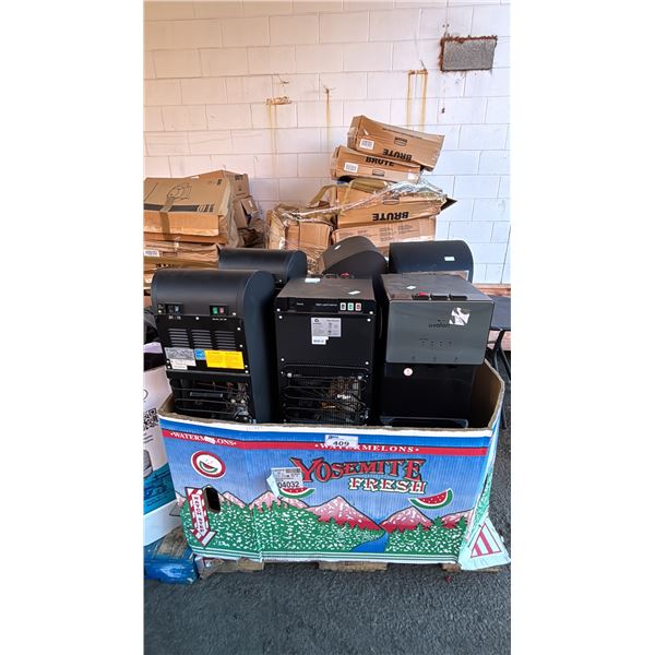 PALLET OF ASSORTED WATER DISPENSERS *MUST TAKE ALL*