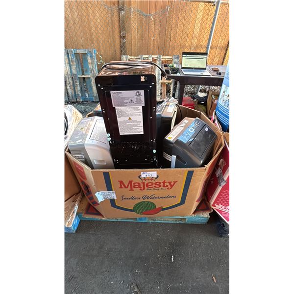 PALLET OF ASSORTED AIR CONDITIONERS & AN ICEMAN WATER COOLER *MUST TAKE ALL*