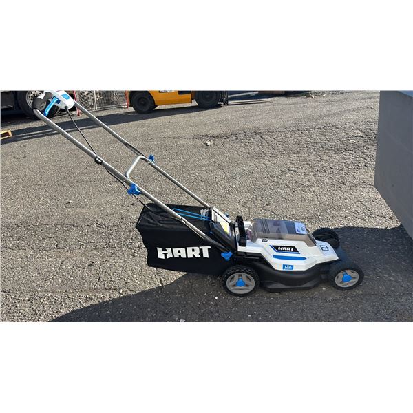 HART 13" CORDLESS LAWN MOWER: *NO BATTERY/NO CHARGER/*UNKNOWN WORKING CONDITION/MAY BE MISSING PARTS