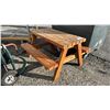 Image 1 : CHILDREN'S WOOD PICNIC TABLE WITH BENCHES