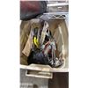 Image 2 : SHELF OF ASSORTED ITEMS INCLUDING HAUL MASTER 1/4" D-RING ANCHOR, EMPTY TOOL BOX AND MORE