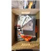 Image 4 : SHELF OF ASSORTED ITEMS INCLUDING HAUL MASTER 1/4" D-RING ANCHOR, EMPTY TOOL BOX AND MORE