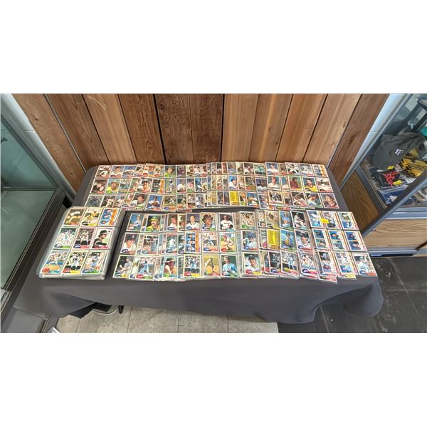 NEAR COMPLETE 1981 TOPPS BASEBALL CARD SET IN TRADING CARD SLEEVES *MISSING #302, #347 & #479*