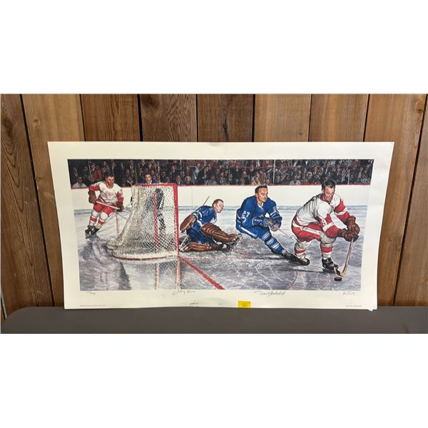 UNFRAMED SIGNED LIMITED EDITION 1992 "THE REBOUND" PRINT BY LES TAIT: APPROX. 34.5" X 18.5"