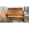 Image 1 : HEINTZMAN VERTICAL GRAND PIANO WITH BENCH: CIRCA 1971