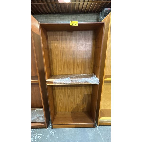 WOOD 6-TIER STORAGE SHELF: APPROX. 75"T X 35"W X 11.5" D