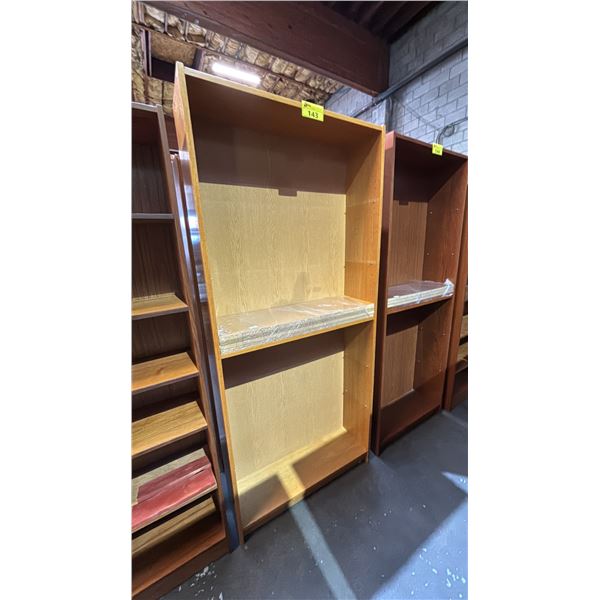 WOOD 6-TIER STORAGE SHELF: APPROX. 80"T X 35.5"W X 11" D