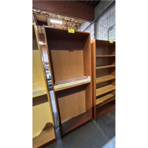 WOOD 6-TIER STORAGE SHELF: APPROX. 80"T X 31.5"W X 11" D
