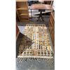 Image 1 : VINTAGE BERBER-STYLE HAND WOVEN AREA RUG: APPROX.  71" X 48"