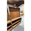 Image 1 : 6 TIER WOOD STORAGE CABINET: APPROX. 80"T X 48"W X 14"D (AT ITS DEEPEST POINT)