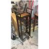 Image 1 : 21-BOTTLE WOOD & METAL WINE RACK WITH REMOVABLE TRAY