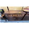Image 1 : WOOD 4-DRAWER 2-DOOR STORAGE CABINET: APPROX. 47.5"W X 19.5"D X 37".5T