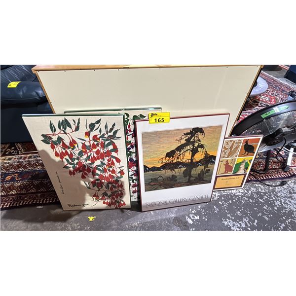 (4) ASSORTED VINTAGE FRAMED PRINTS