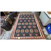 Image 1 : HAND WOVEN FLATWEAVE AREA RUG: APPROX. 101" X 69.5"