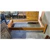 Image 2 : WOOD TWIN SIZE BED FRAME WITH 7-DRAWER WOOD DRESSER