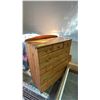 Image 3 : WOOD TWIN SIZE BED FRAME WITH 7-DRAWER WOOD DRESSER