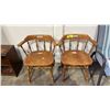 Image 1 : (2) VINTAGE WOOD SPINDLE BACK PUB STYLE CHAIRS