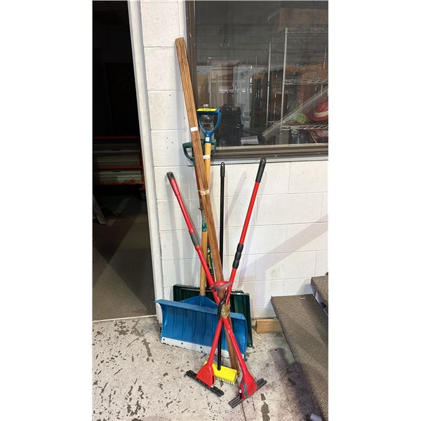 SNOW SHOVELS, LONG HANDLED SQUEEGEES, BROOM & MORE