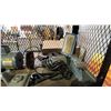 Image 4 : SHELF OF ASSTD. HAND TOOLS, MECHANIC'S CREEPER, CARPET KNEE KICKER, MINI ANVIL & MORE