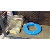 Image 2 : SHELF OF PACKING TAPE, FISH TAPE REEL, SURVEYOR'S MEASURING TAPE & REEL, FLOWTRON BUG ZAPPER & MORE