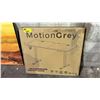 Image 1 : MOTION GREY ECO II STANDING DESK: WALNUT BROWN TOP WITH BLACK BASE