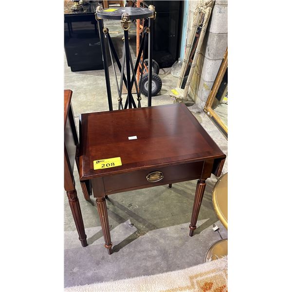 WOOD DROP LEAF SIDE TABLE