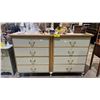 Image 1 : VINTAGE 8-DRAWER PAINTED WOOD DRESSER *MOST OF THE DRAWERS ARE STUCK*