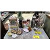 Image 1 : PORCELAIN VASES, GALILEO THERMOMETER, 3 ART GLASS DUCKS & MORE
