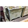 Image 1 : VINTAGE PAINTED WOOD 1-DRAWER 2-DOOR STORAGE CABINET: *DRAWER IS STUCK & DOOR HINGES ARE STICKY*