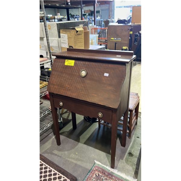 VINTAGE  WOOD SLANT FRONT SECRETARY DESK