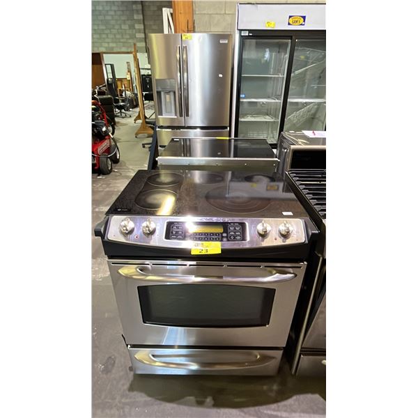 GE PROFILE 5-BURNER ELECTRIC RANGE WITH CONVECTION OVEN