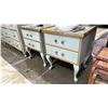 Image 2 : (2) VINTAGE FRENCH PROVINCIAL STYLE 2-DRAWER NIGHT STANDS WITH CABRIOLE LEGS