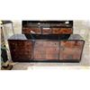 Image 1 : HENREDON SCENE THREE 9 DRAWER WALNUT BURL BLACK LACQUERED DRESSER