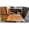 Image 2 : VINTAGE MCM DANISH TEAK DROP-FRONT SECRETARY DESK WITH 3 DRAWERS