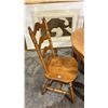 Image 4 : VINTAGE WOOD TABLE WITH (2) LEAVES & (3) CHAIRS