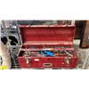 Image 2 : DESK FAN, VORNADO HEATER & RED METAL TOOL BOX WITH CONTENTS