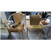 Image 2 : BAMBOO SIDE TABLE, WICKER BASKET, WICKER CHAIR, WOOD 4-TIER SHELF & MOBILE UTILITY CART