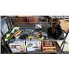 Image 1 : SHELF OF HAMMERS, SOCKET SET, SCREWDRIVER BIT SET, SCREWDRIVERS, DEWALT TOOL BAG & MORE