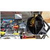 Image 3 : SHELF OF HAMMERS, SOCKET SET, SCREWDRIVER BIT SET, SCREWDRIVERS, DEWALT TOOL BAG & MORE