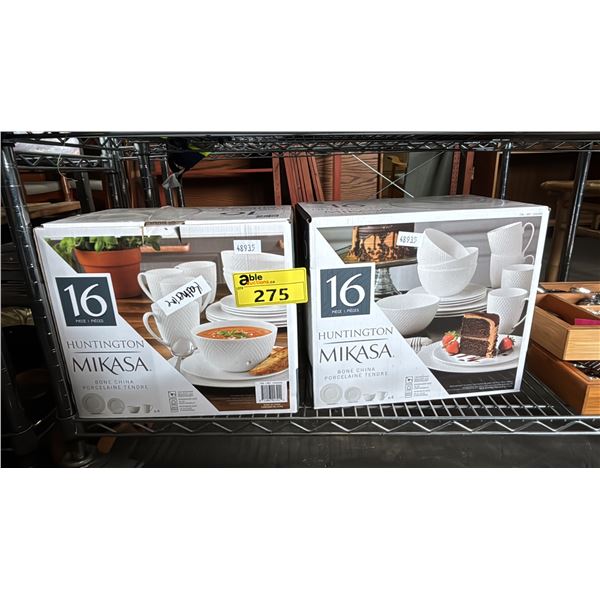 (2) MIKASA HUNTINGTON 16PC BONE CHINA SETS