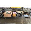 Image 1 : SHELF OF ASSORTED PURSES, MINI TERRACOTTA WARRIOR STATUES, BOX OF FASHION JEWELRY & MORE
