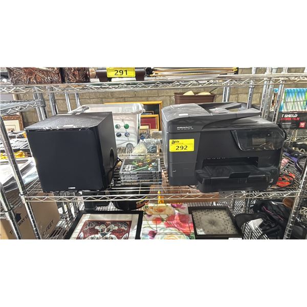 HP OFFICEJET PRO 8710 MULTIFUNCTION PRINTER, STAR WARS II-VI DVDS & YAMAHA SUBWOOFER