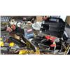 Image 4 : SHELF OF STANLEY T-HANDLE RATCHET POWER KEY SET, RYOBI CORDLESS CHAINSAW (NO BATTERY), B&D DRILL IN