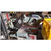 Image 3 : KING CANADA SLIDING COMPOUND MITER SAW & MILK CRATE OF 3" CASTERS
