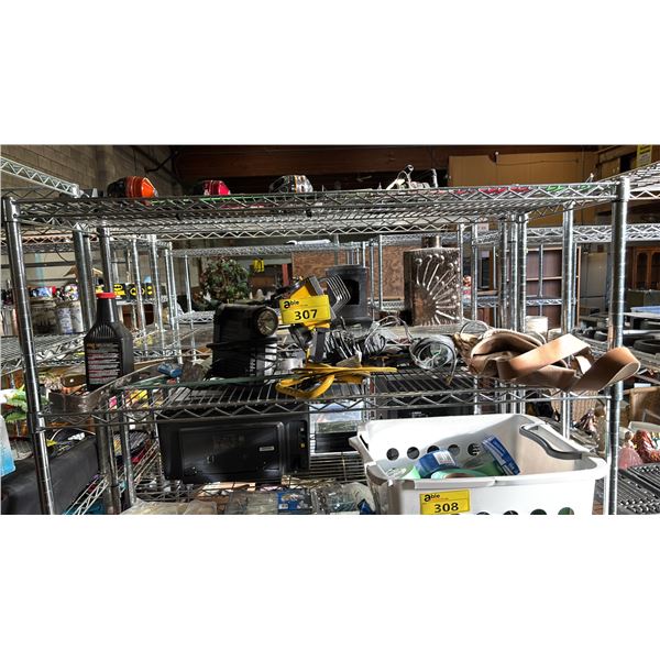 WORKLIGHTS, LEATHER TOOL BAG, HAND SAW, CROWBARS & MORE