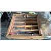 Image 2 : RYOBI DISPLAY CASE WITH ASSTD. ROUTER BITS, ENAMEL CANNING POT, OIL FILTER & MORE