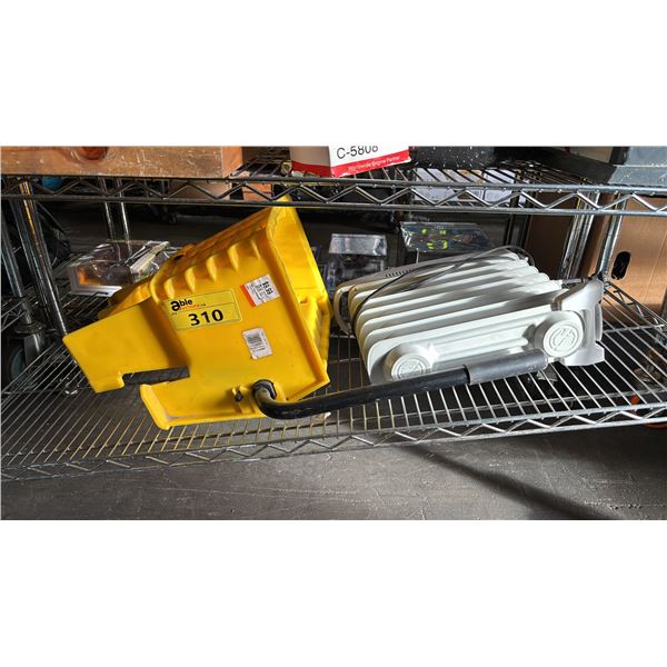 ELECTRIC RADIATOR & YELLOW SIDE PRESS MOP WRINGER